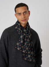 Embroidery Cotton Satin Embroidery Scarf