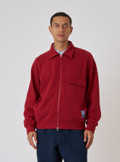 Red Brush Back Sweat Tyler Sweat Jacket