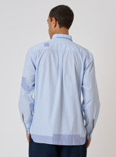 Office Stripe Patched Lazy Day Shirt