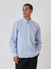 Office Stripe Square Pocket Shirt