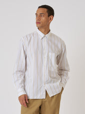 Office Stripe Square Pocket Shirt