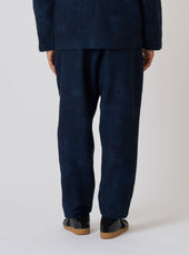 Indigo Denim Camo Pleated Track Pant