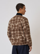 Patch Check Fleece Cardigan