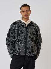 Flower Fleece Zip Liner Jacket