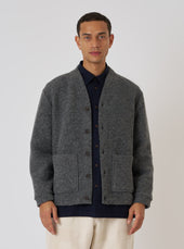 Grey Marl Wool Fleece Advance Cardigan