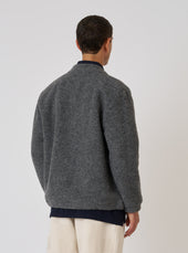 Grey Marl Wool Fleece Advance Cardigan