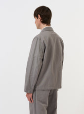 Mid Grey Linen Slub Weave Franck Jacket