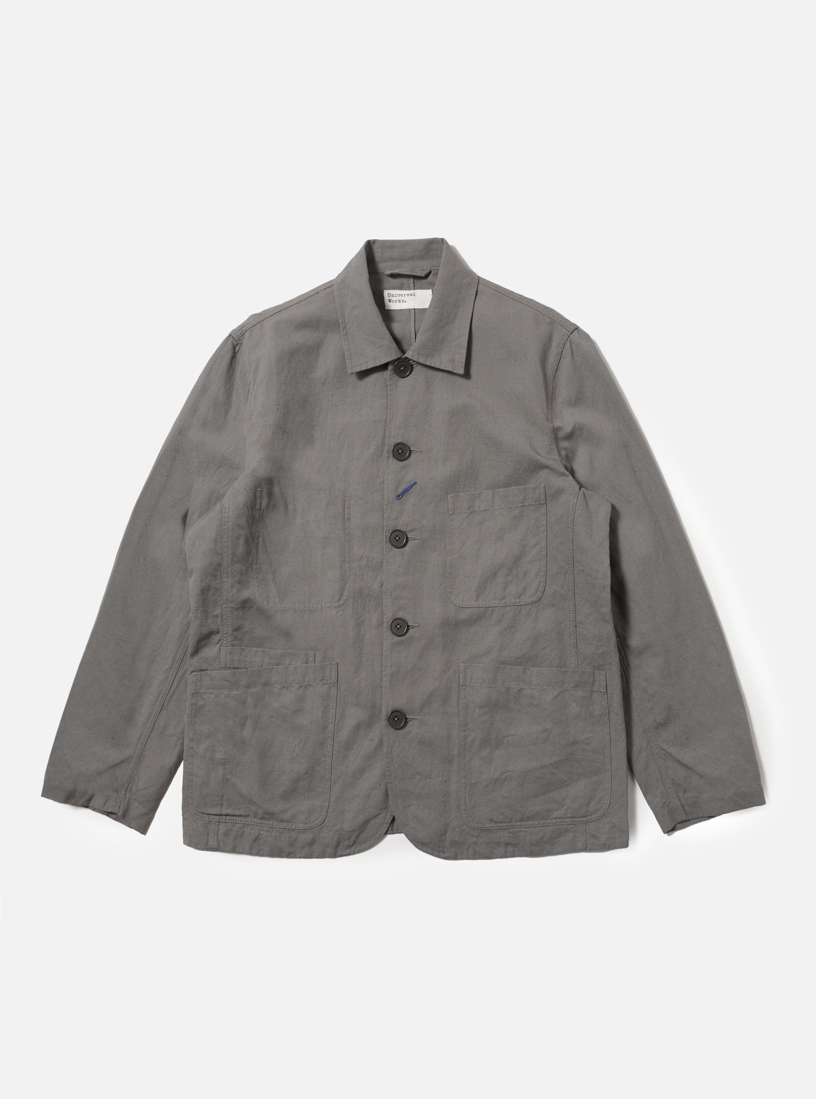 Mid Grey Linen Slub Weave Bakers Jacket