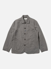 Mid Grey Linen Slub Weave Bakers Jacket