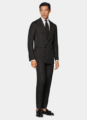 Striped Tailored Fit Havana Suit
