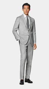 Light Grey Tailored Fit Havana Suit