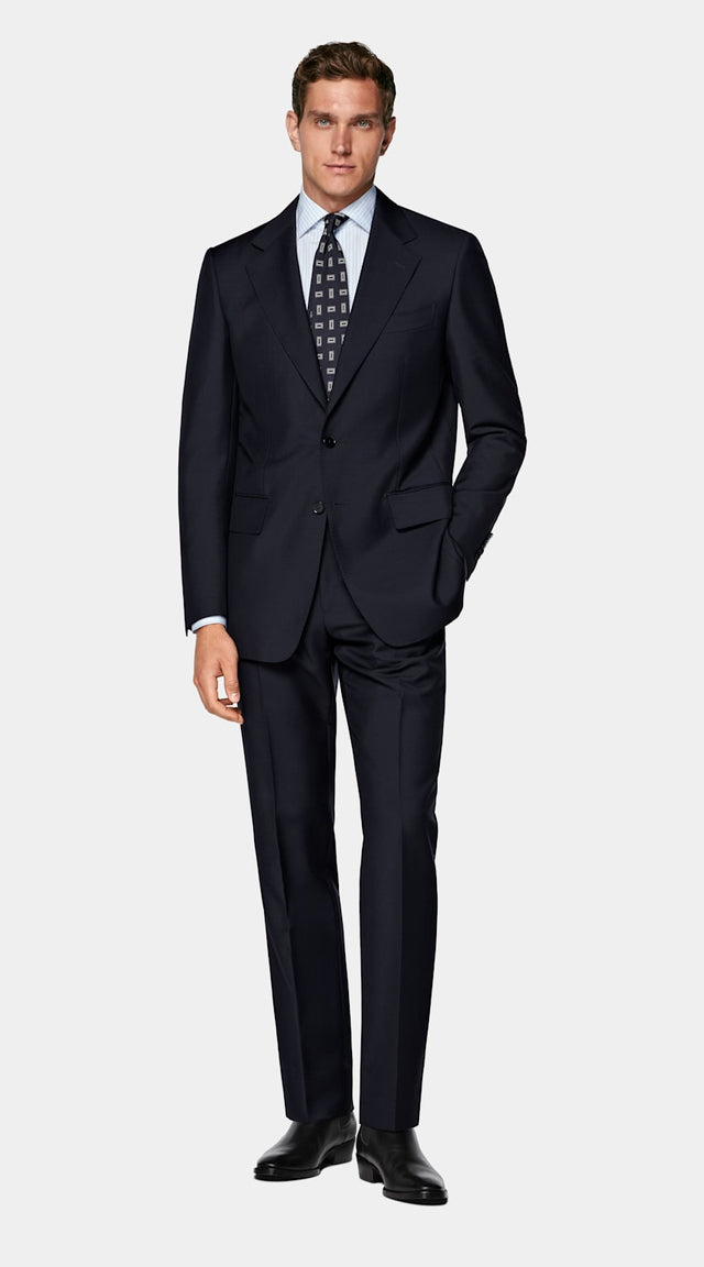 Navy Tailored Fit Milano Suit