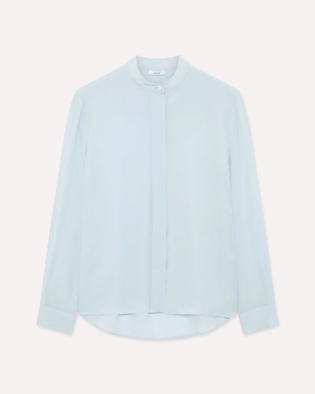 Camicia azzurro chiaro in seta