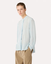 Camicia Azzurro Chiaro In Seta