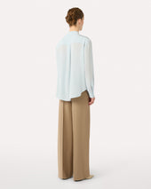 Camicia Azzurro Chiaro In Seta