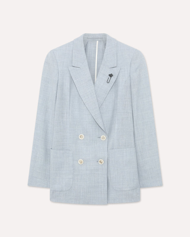 Blazer doppiopetto azzurro chiaro