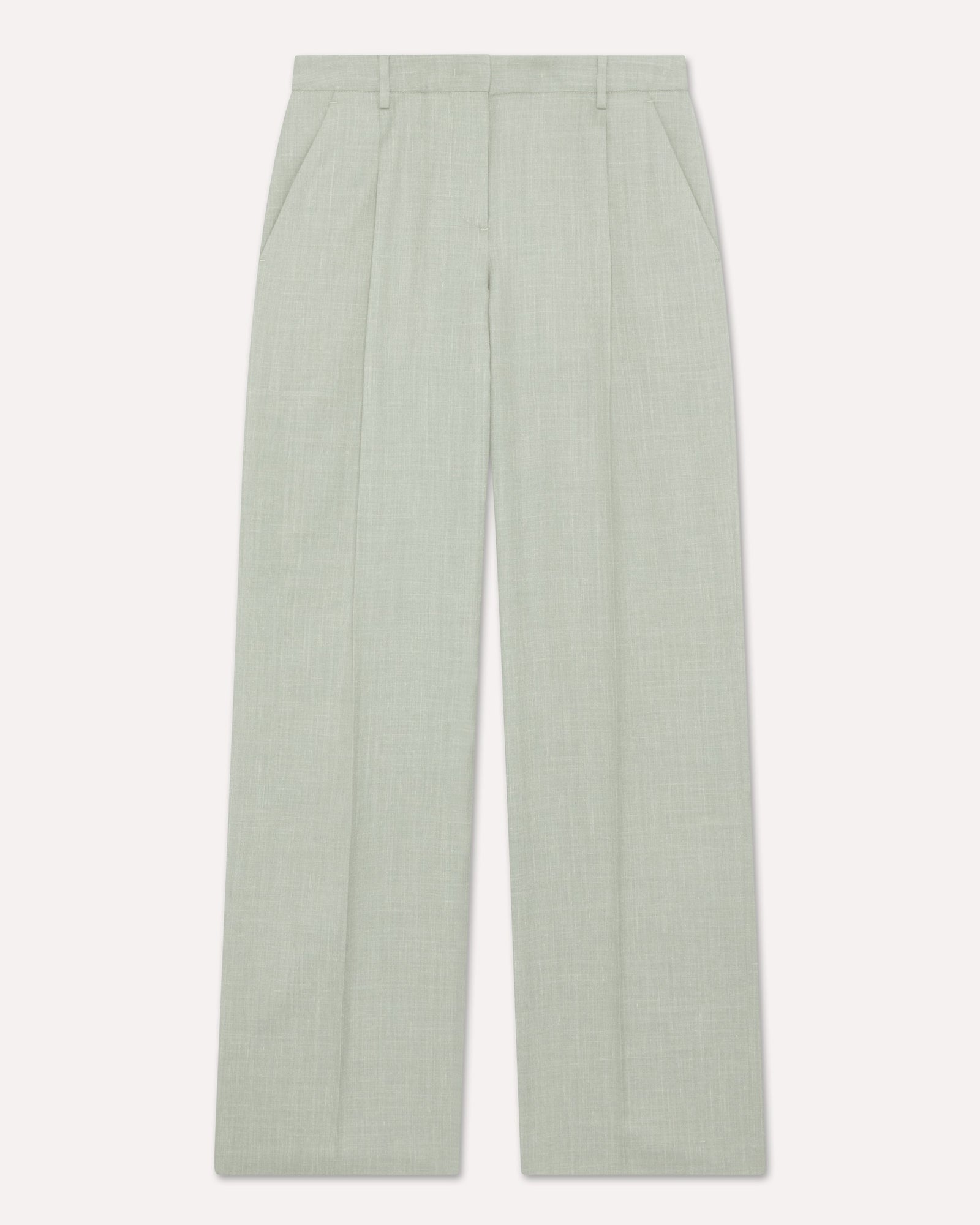 Pantalone Verde Sartoriale In Twill