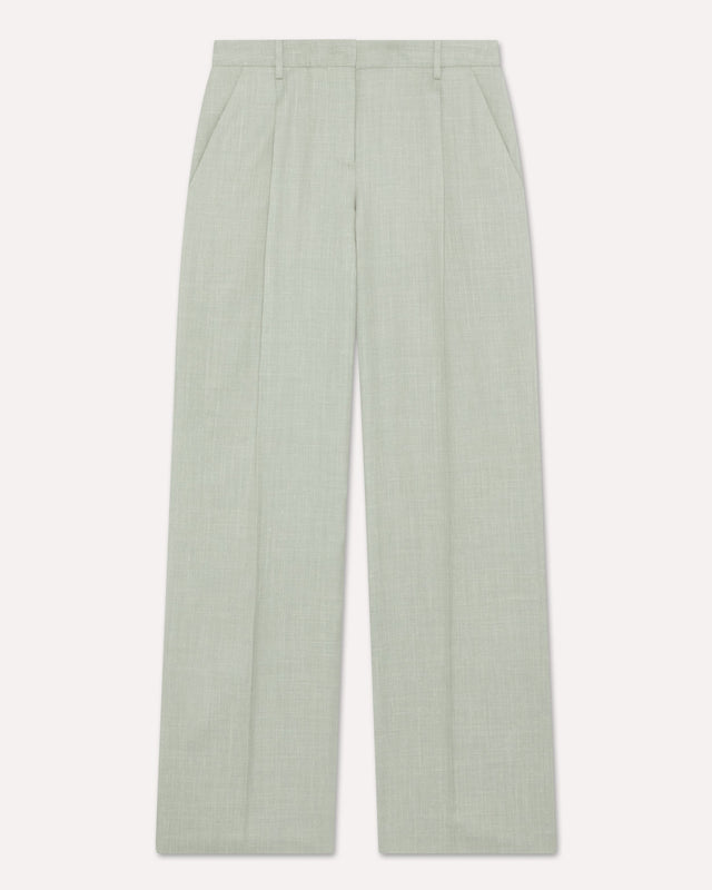 Pantalone verde sartoriale in twill