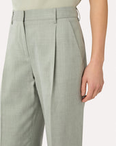 Pantalone Verde Sartoriale In Twill
