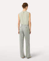 Pantalone Verde Sartoriale In Twill