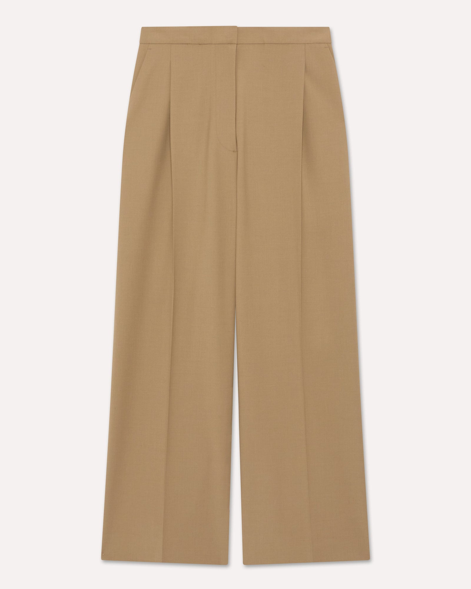 Pantalone Beige In Misto Lana