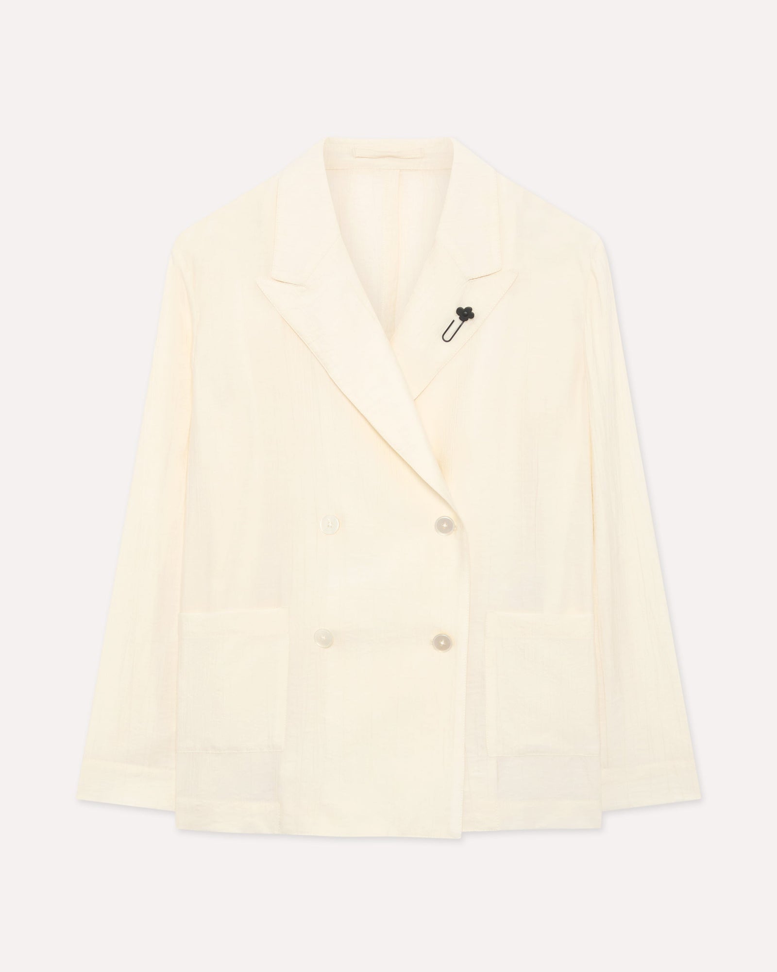 Blazer Decostruito In Viscosa Panna