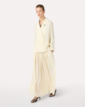 Blazer Decostruito In Viscosa Panna