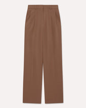 Pantalone marrone in lana stretch