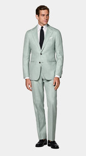 Light Green Tailored Fit Havana Suit