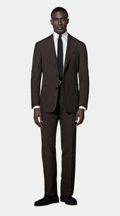 Dark Brown Relaxed Fit Roma Suit