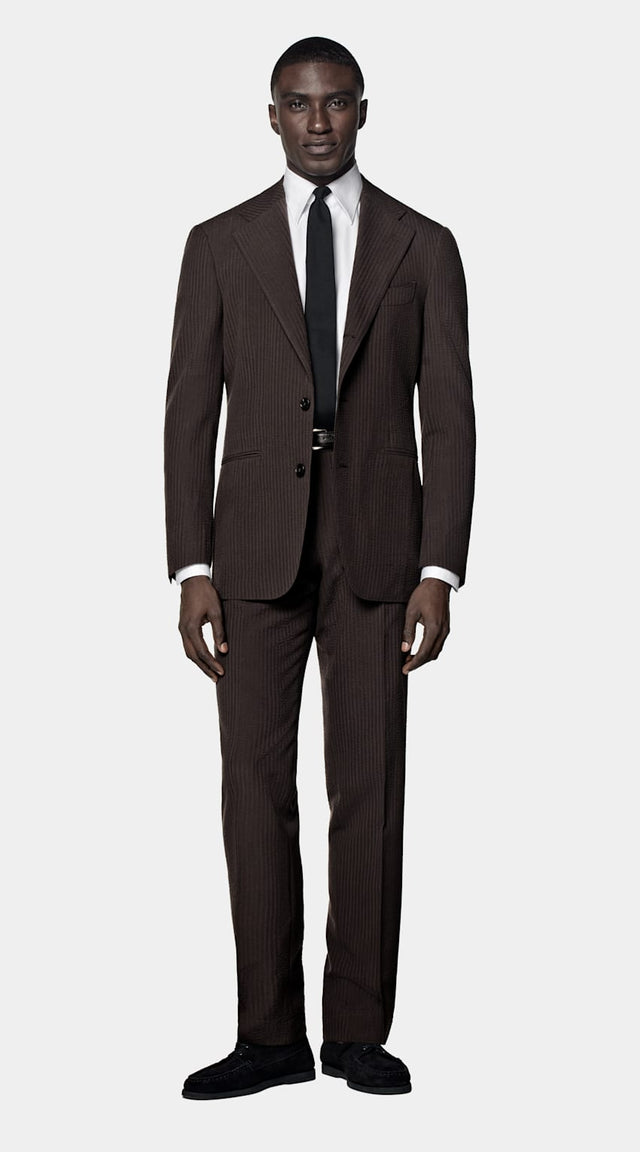 Dark Brown Relaxed Fit Roma Suit