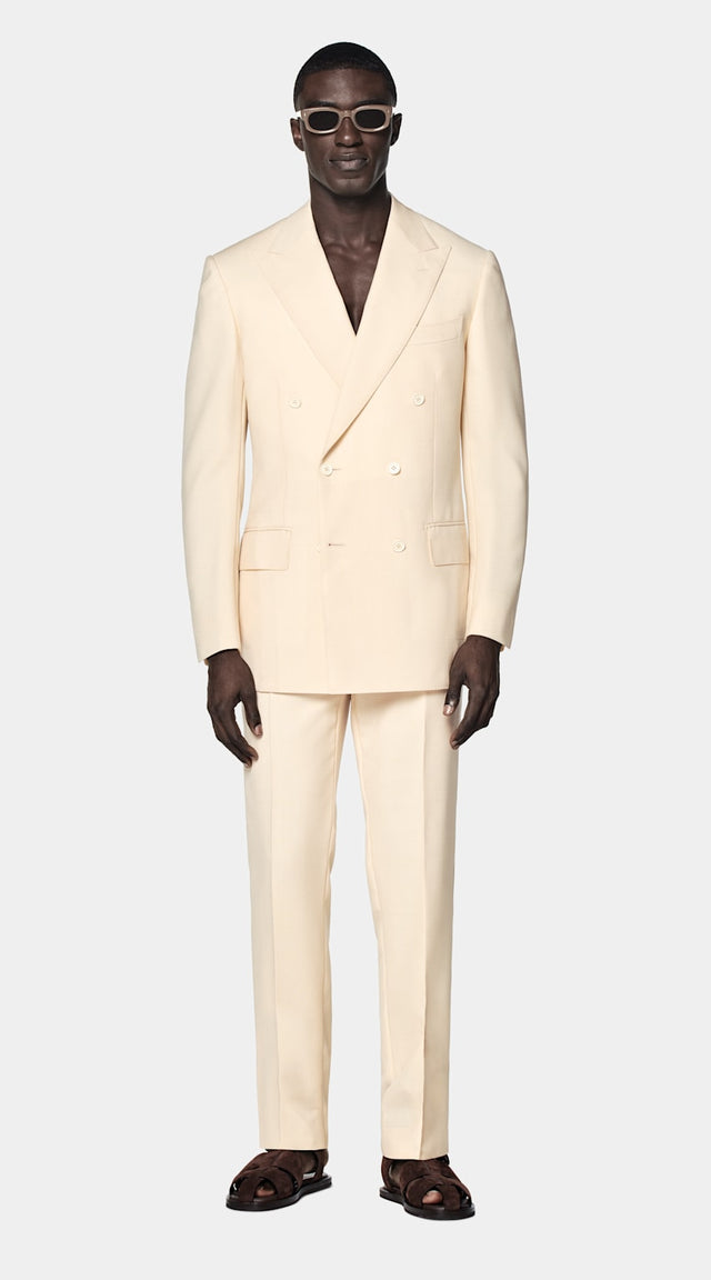 Light Yellow Tailored Fit Milano Suit