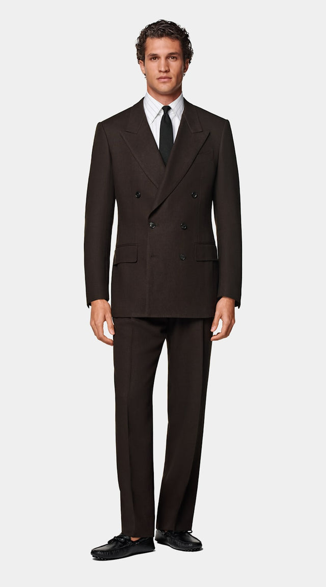 Mid Brown Tailored Fit Milano Suit