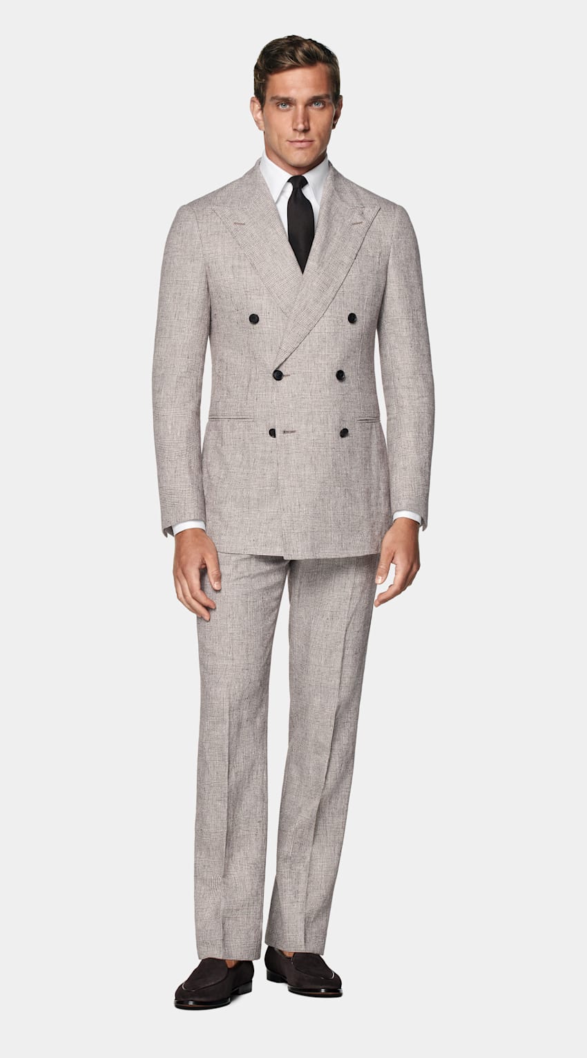 Checked Tailored Fit Havana Suit