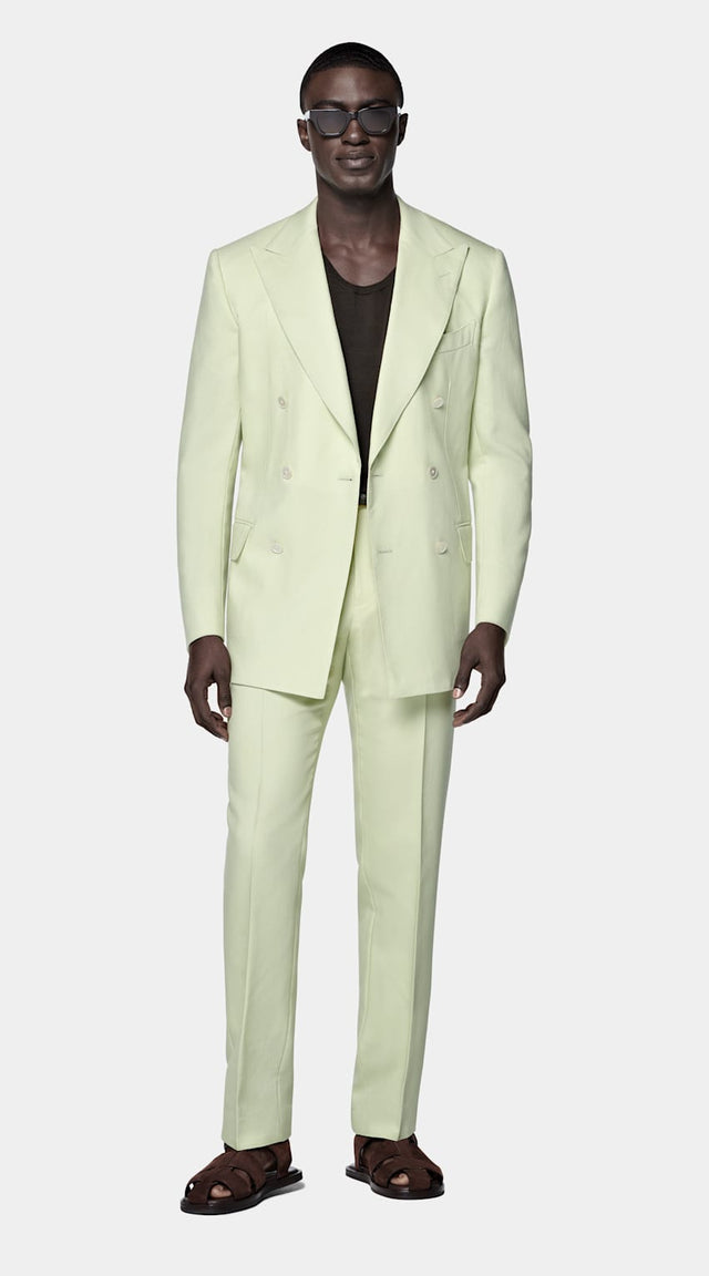 Light Green Tailored Fit Milano Suit