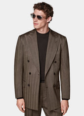 Herringbone Tailored Fit Milano Suit
