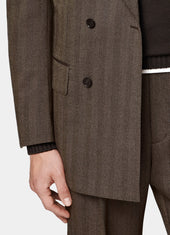 Herringbone Tailored Fit Milano Suit
