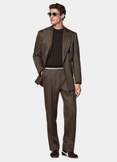 Herringbone Tailored Fit Milano Suit