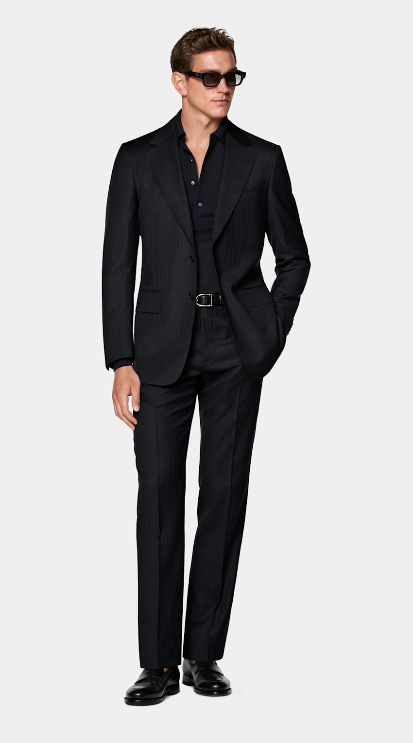 Striped Tailored Fit Milano Suit