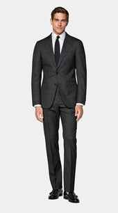 Dark Grey Houndstooth Perennial Tailored Fit Havana Suit