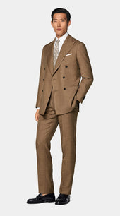Mid Brown Tailored Fit Havana Suit
