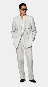 Light Grey Tailored Fit Milano Suit