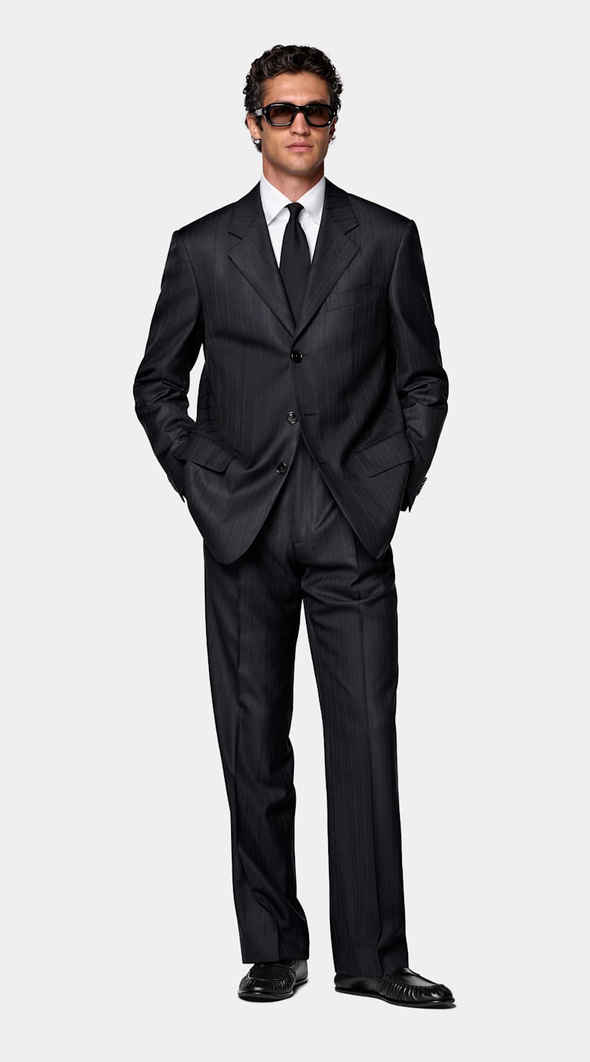 Herringbone Relaxed Fit Brera Suit