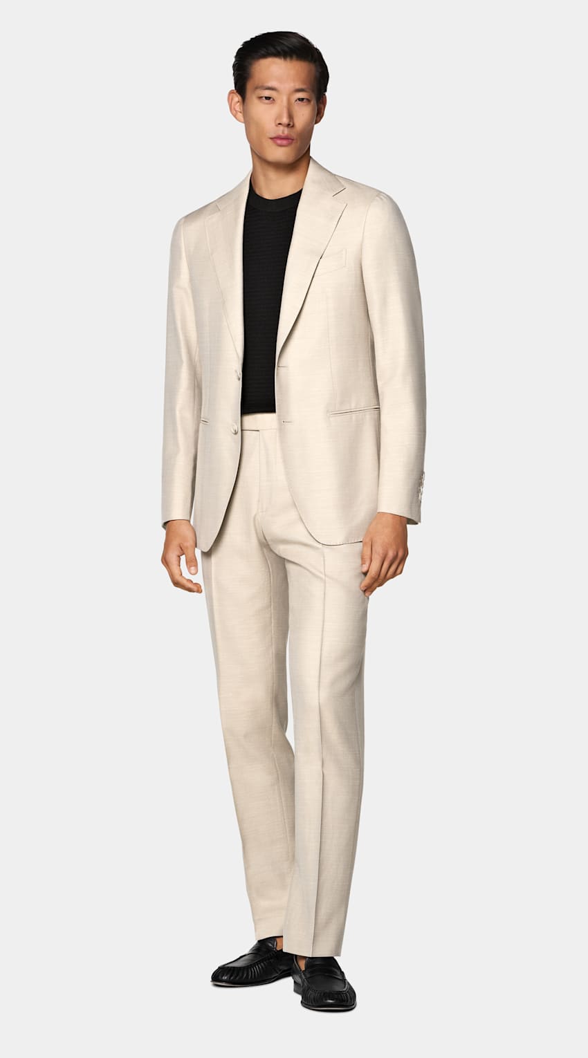 Herringbone Tailored Fit Havana Suit