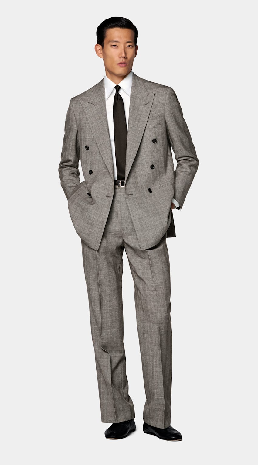 Checked Relaxed Fit Roma Suit