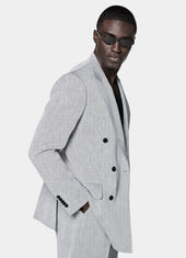 Herringbone Tailored Fit Milano Suit