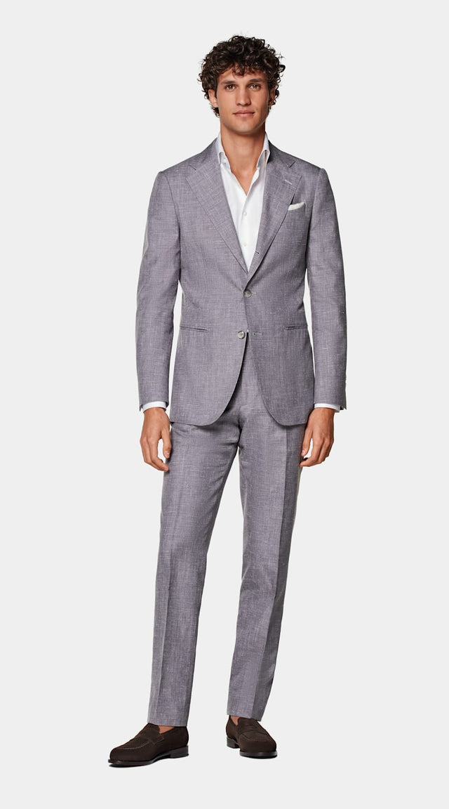 Purple Tailored Fit Havana Suit