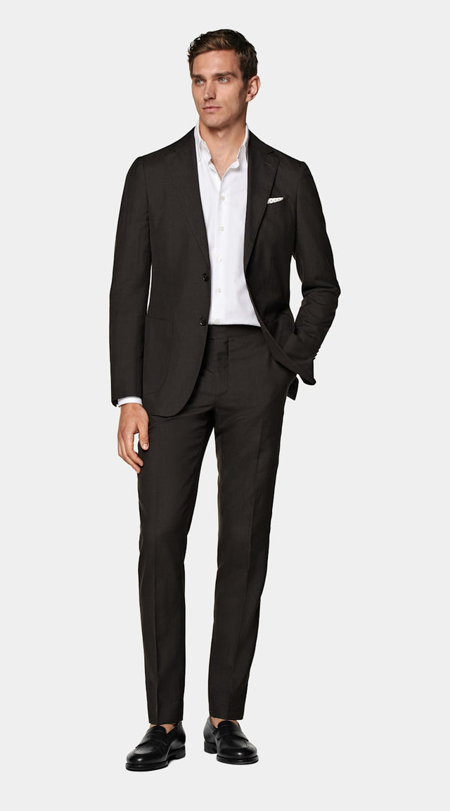 Dark Brown Tailored Fit Havana Suit