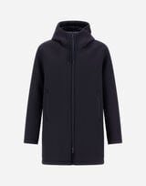 LONG PARKA IN 3-LAYER SCUBA