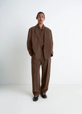 Belted Relaxed Pants In Dry Silk